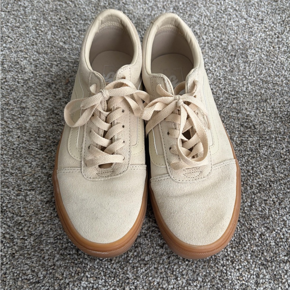 Vans Cream and Tan Women's Shoes